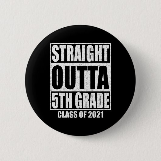 ストレートoutta 5年生の学校卒業クラスO 缶バッジ (正面)