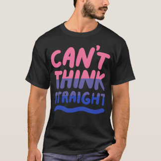 ストレー考えトバイセクシュアルLgbtqia BiプライドFla不可 Tシャツ