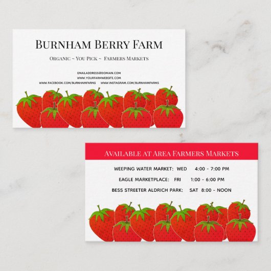 ストロカスタムベリーファーム 名刺 (正面/裏面)