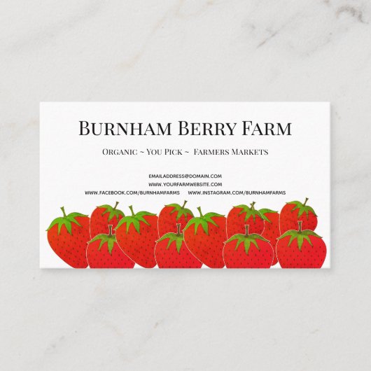 ストロカスタムベリーファーム 名刺 (正面)