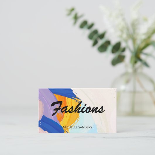 ストロカラフルッ絵を描ク |クリエイティブ 芸術的 名刺 (スタンド正面)