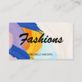 ストロカラフルッ絵を描ク |クリエイティブ 芸術的 名刺 (正面)