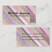 ストロカラフルッ絵を描ク | 金ゴールドフレーク | QRスキャン 名刺 (正面/裏面)