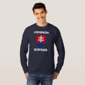 ストロプコフ、腕のコートを持つスロバキア Tシャツ (正面フル)