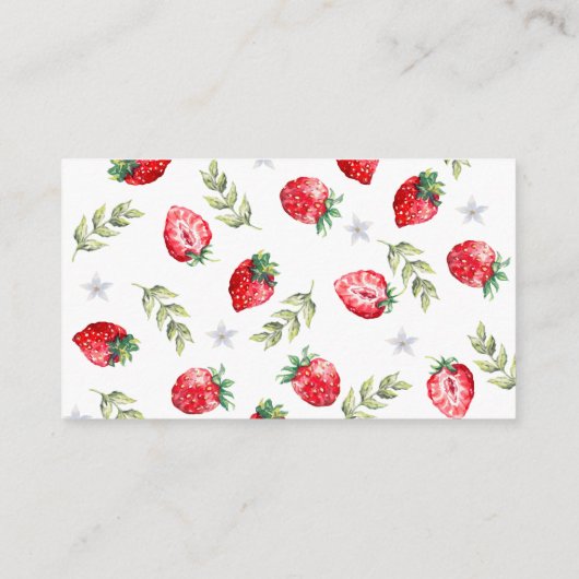 ストロベリかわいらしー予約リクエスト赤ちゃんシャワーエンクロージャ エンクロージャーカード (裏面)