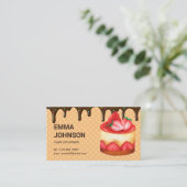 ストロベリカスタムお誕生日ケーキパティシシェフベーカリー 名刺 (スタンド正面)