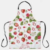 ストロベリパーソナライズされたー&カプセル薬局 エプロン (正面)