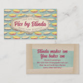 ストロベリーさくらんぼパイ果実パイのベーカリーベーキング 名刺 (正面/裏面)