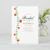 ストロベリーつる植物レッドベリーブライダルシャワー 招待状 (スタンド正面)
