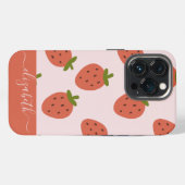 ストロベリーのスクリプト iPhoneケース (裏面横)
