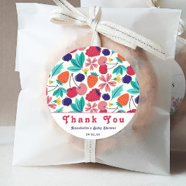 ストロベリーのブルーベリー赤ちゃんシャワートロピカル ラウンドシール