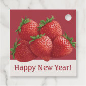 ストロベリーの新年カウントダウン おしゃれ フェイバータグ (裏面)