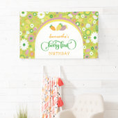 ストロベリーの最初の誕生日バナー 横断幕 (インサイチュ)