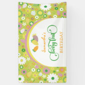 ストロベリーの最初の誕生日バナー 横断幕 (縦)