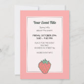 ストロベリーアイコン招待状 招待状 (裏面)