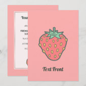 ストロベリーアイコン招待状 招待状 (正面/裏面)