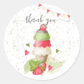 ストロベリーアイスクリームコ感謝していン「あなた」 ラウンドシール (正面)
