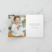 ストロベリーアイスクリームスワール子供の誕生日 サンキューカード (内部)