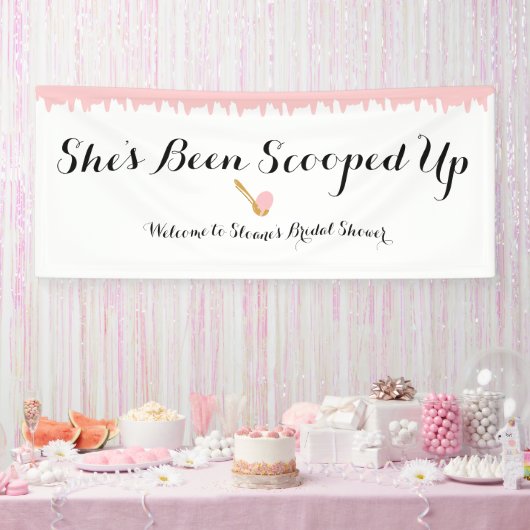 ストロベリーアイスクリームソーシャルウェルカムビニールバナー 横断幕 (パーティー)