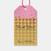 ストロベリーアイスクリームワッフルコーン誕生日パーティー ギフトタグ (裏面)