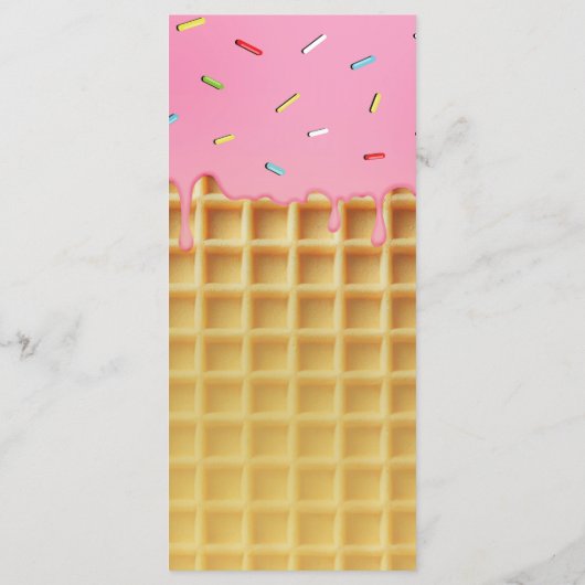 ストロベリーアイスクリームワッフルコーン誕生日 メニュー (裏面)