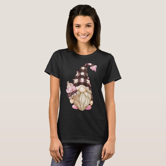 ストロベリーアイスクリーム用ブラウンバッファロー格言 Tシャツ (正面フル)