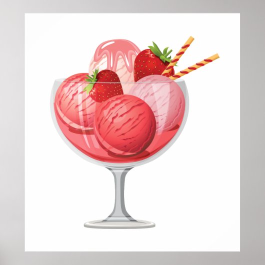 ストロベリーアイスクリーム ポスター (正面)