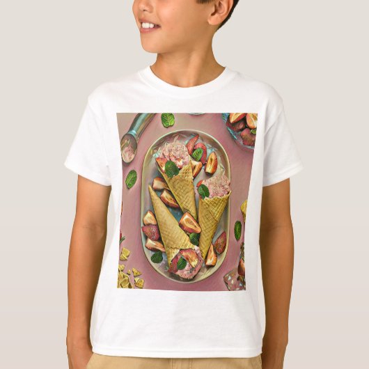 ストロベリーアイスクリーム Tシャツ (正面)