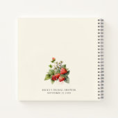 ストロベリーアフタヌーンティーブライダルシャワーゲストブック ノートブック (裏面)