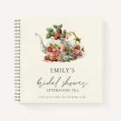 ストロベリーアフタヌーンティーブライダルシャワーゲストブック ノートブック (正面)