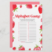 ストロベリーアルファベビーシャワーゲーム 便箋 (正面/裏面)