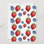 ストロベリーアンドブルーベリーガールバースデーパーティー サンキューカード (裏面)