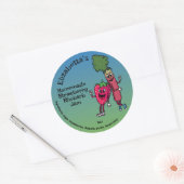 ストロベリーアンドルバーブパルスジャムパイコブラー ラウンドシール (封筒)