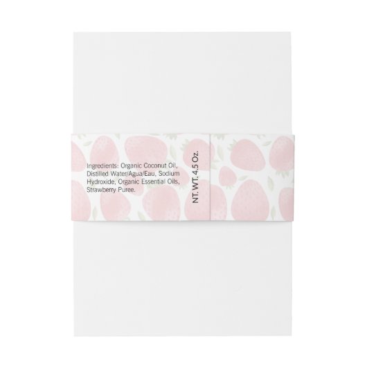 ストロベリーアーティザンソープバンドラップ包装 招待状ベリーバンド (裏面例)