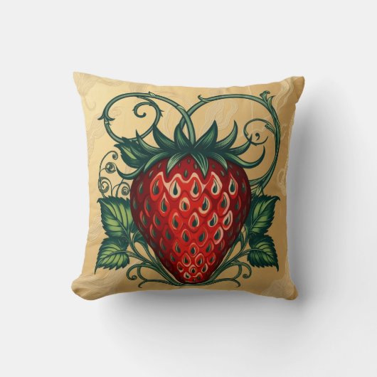 ストロベリーアートデザイン クッション (正面)
