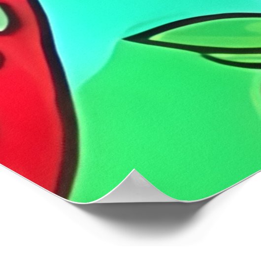 ストロベリーアートポップ・アートのパターン ポスター (角)