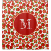 ストロベリーイチゴレトロ シャワーカーテン (正面)