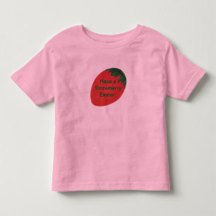 ストロベリーイースターのエッグシャツを着ている トドラーTシャツ