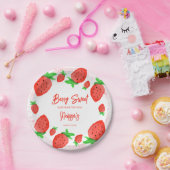 ストロベリーウォーターの女の子の赤ちゃんシャワーの装飾 ペーパープレート (パーティー)
