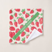 ストロベリーウォーターの色のパタカラフルーン バスタオルセット (ウォッシュタオル)