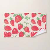 ストロベリーウォーターの色のパタカラフルーン バスタオルセット (ハンドタオル)