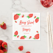 ストロベリーウォーターの色女の子ベビーシャワーベリースウィート スタンダードカクテルナプキン (インサイチュ)