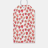 ストロベリーウォーターパーソナライズされたカラーサンキュー ギフトタグ (裏面)