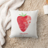 ストロベリーウォーターパーソナライズされたカラー クッション (ブランケット)