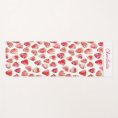 ストロベリーウォーターパーソナライズされたカラー ヨガマット (正面(横))