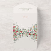 ストロベリーウォーター男女兼用カラーベビーシャワー オールインワン招待状 (外側)