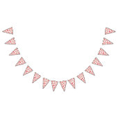 ストロベリーウォーター色パーティー バンティングフラッグ (全)