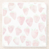 ストロベリーウォーター色 ガラスコースター (裏面)