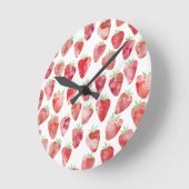 ストロベリーウォーター色 ラウンド壁時計 (傾斜)