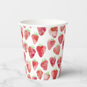 ストロベリーウォーター色 紙コップ (正面)